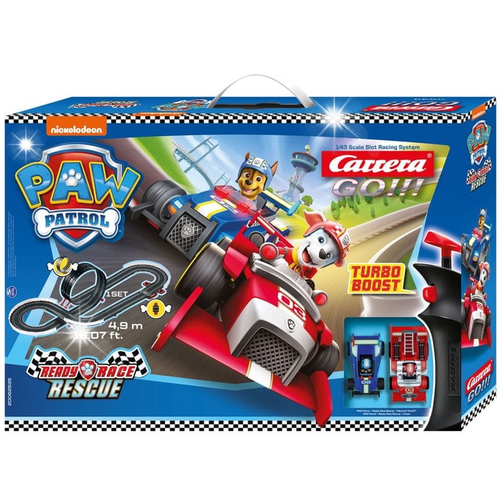 Set Carrera GO!!! Tor de curse Psi Patrol Ready Race Rescue 4,9m, 158x68cm