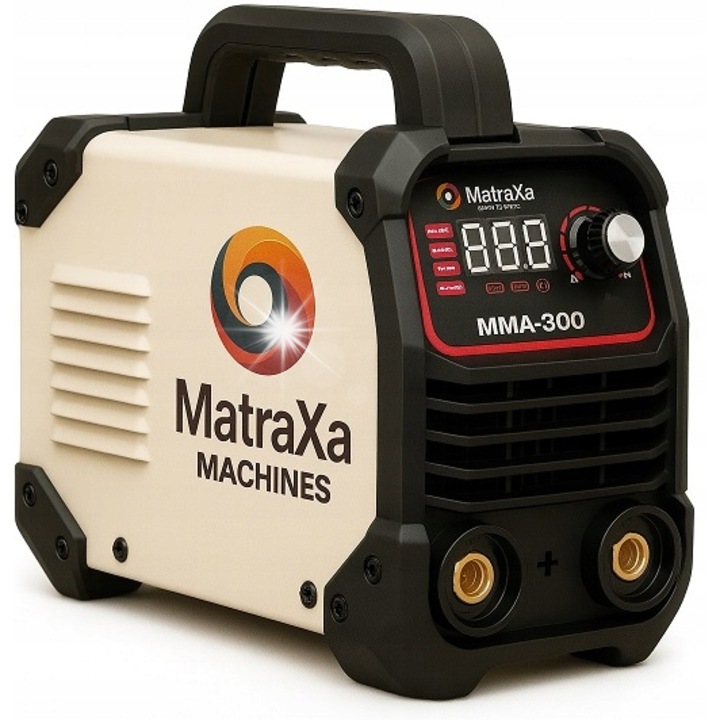 MMA-300 hegesztőgép, 300A, IP21, 28,5x12,5x20cm, 4,5kg, készlet kesztyűvel