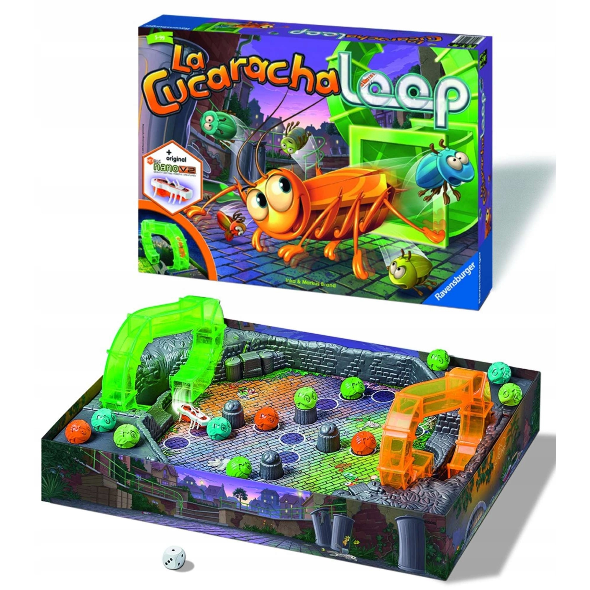 Joc de societate La Cucaracha Loop, 1 karaluch Hexbug Nano V2, 12
