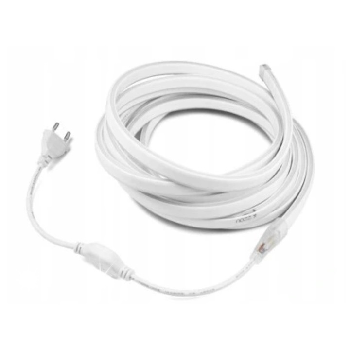 Banda LED Neon Flex 2835, alb cald 3000K, 8mm x 16mm, IP67, 1m taiere