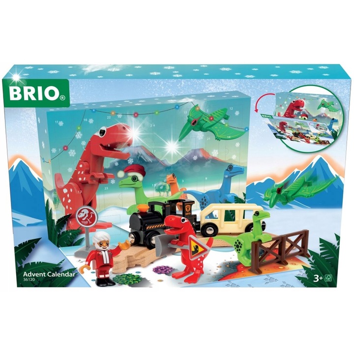 DINO Adventi Naptár dinoszauruszokkal, interaktív gyermekjáték, 3 év, készlet