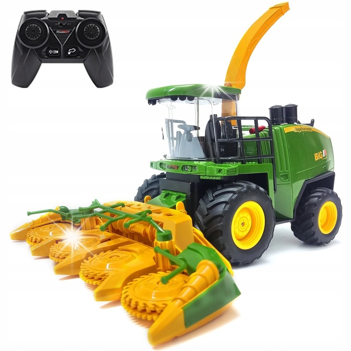 Kombajn zdalnie sterowany 1:24, LED, dym, 28x21x22cm, set complet