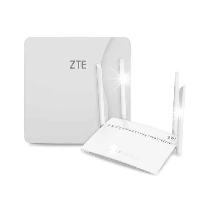 Router külső ZTE MF258 PRO ODU-IDU, LTE Cat. 15, Wi-Fi 6, fehér, komplett szett