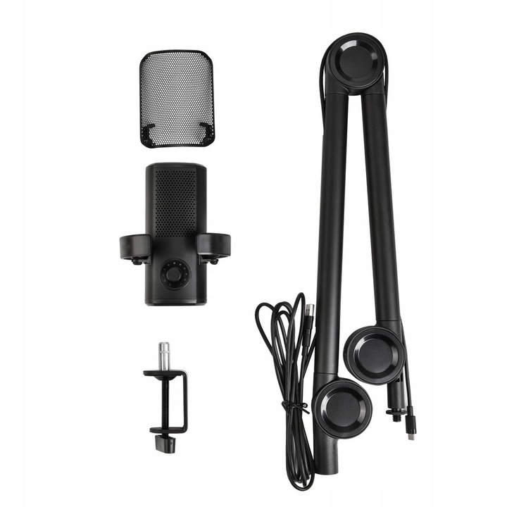 Microfon USB PDMA-10, calitate audio excelenta, design elegant, 3m cablu USB-C, metalic