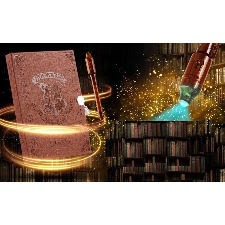 Set jurnal Harry Potter A5, cu inchidere, 150 pagini, 2 chei