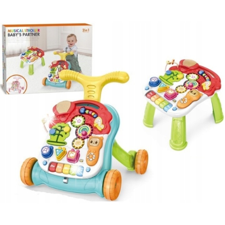 Oktató zenélő járássegítő 2 az 1-ben, Ciuciubabka többszínű