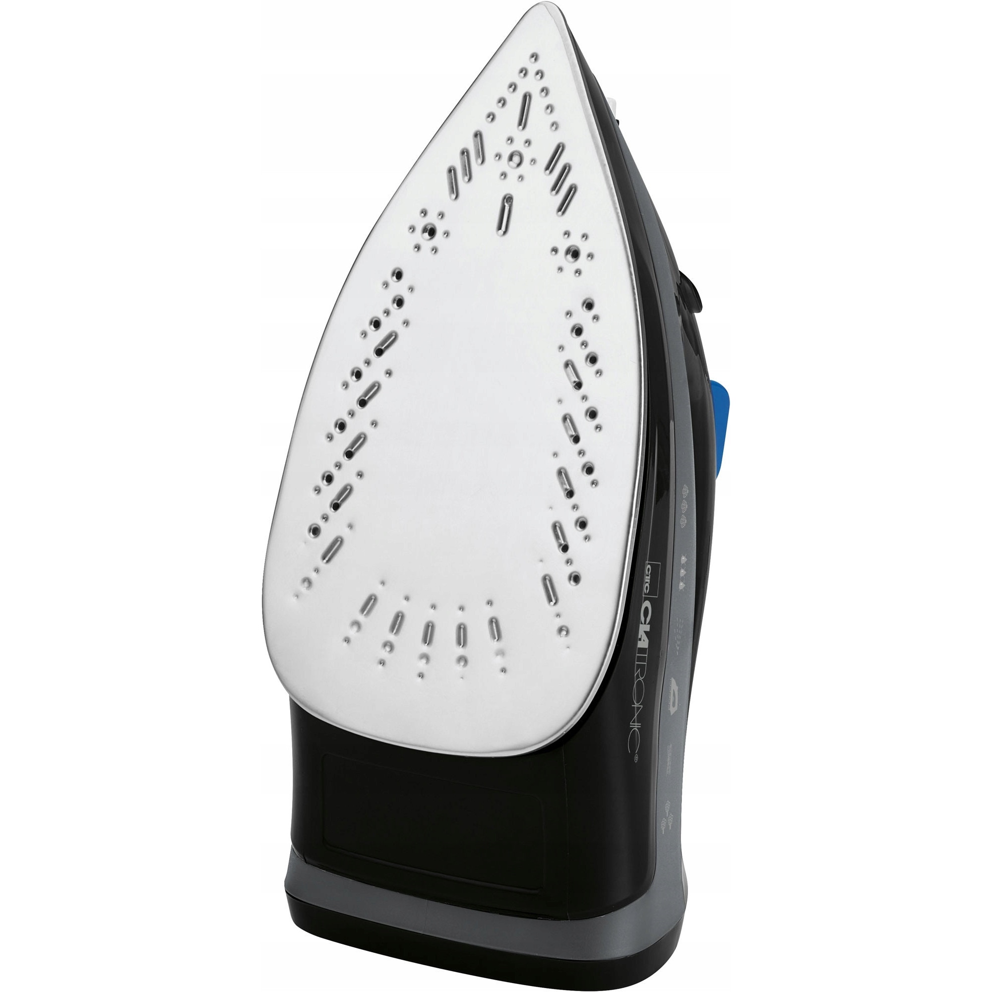 Fier de calcat Clatronic DB 3703, 1800 W, 7 functii, abur vertical, 110x140x265mm, negru/albastru