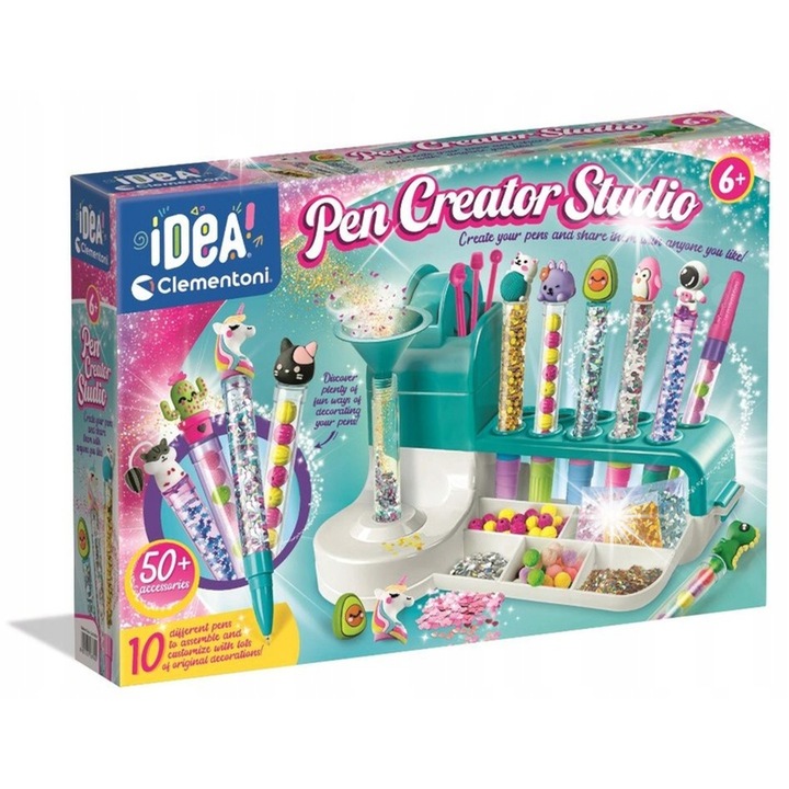 Kreatív készlet gyerekeknek, Clementoni, 10 utántöltő, 4 szín, 6 év+