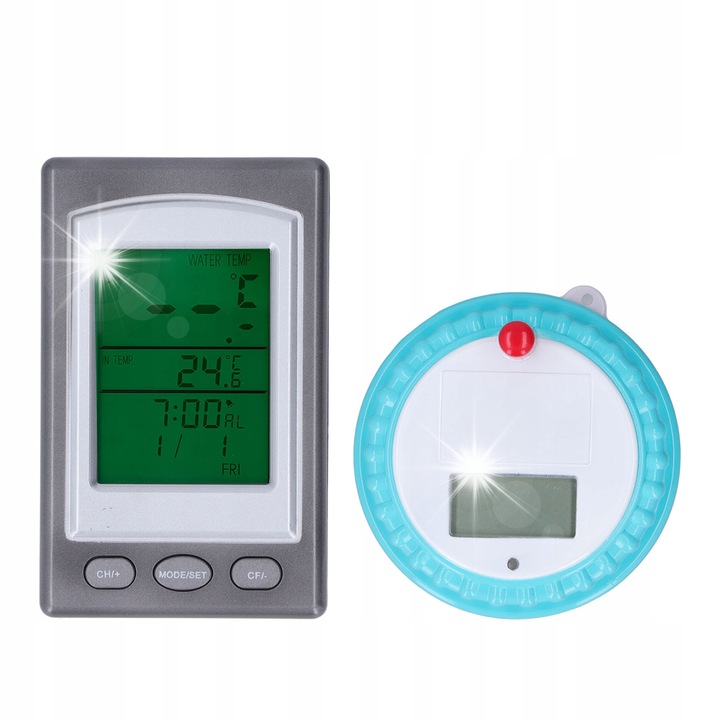 Termometru digital pentru piscina, plastic, -40 pana la +60