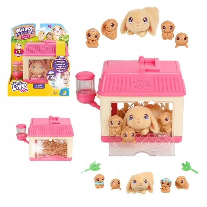 Interaktív Mama Surprise készlet, Cobi, 4-5 nyuszi, kiegészítők, többszínű