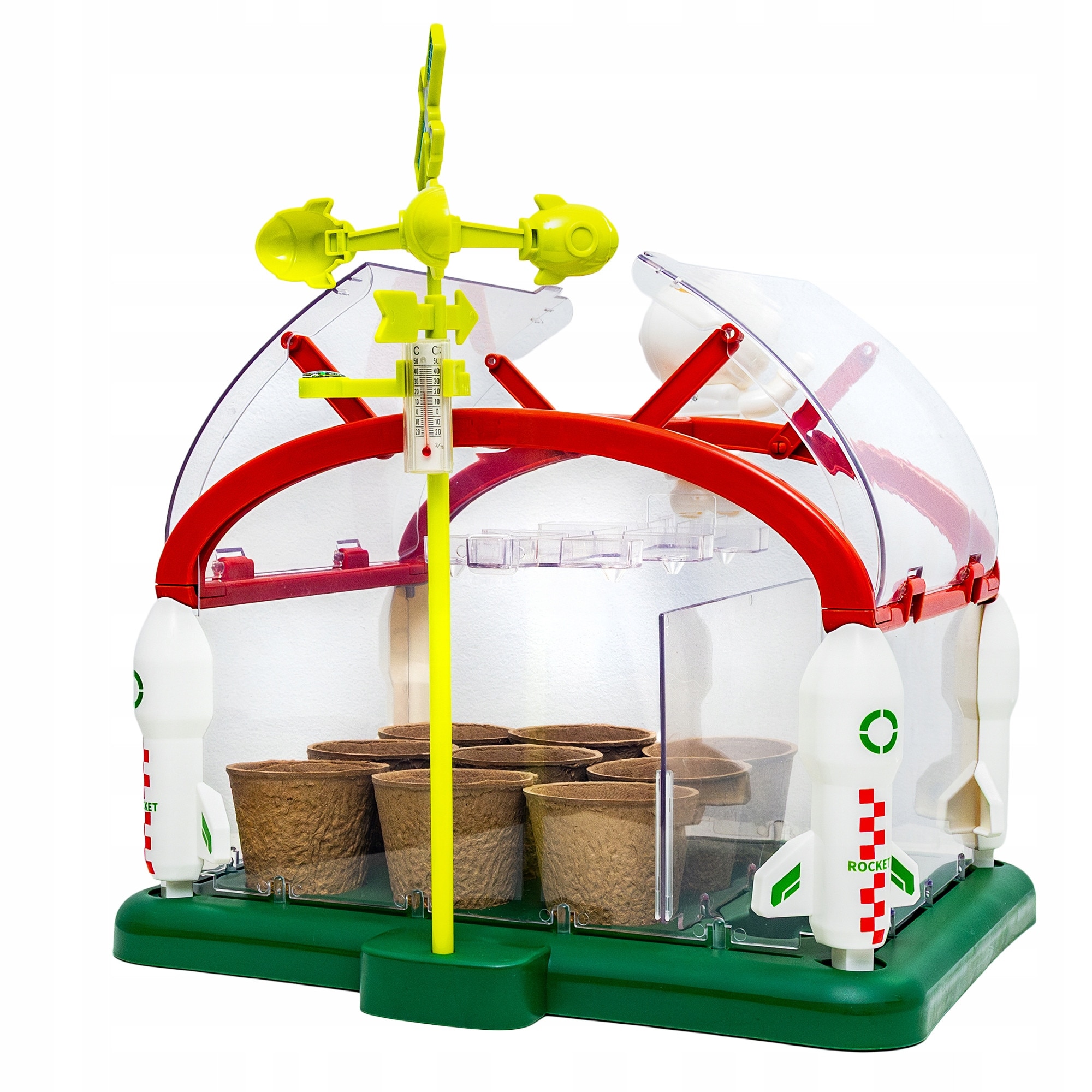 Set joaca gradinarit, click4TOYS, mini sera pentru copii, sistem