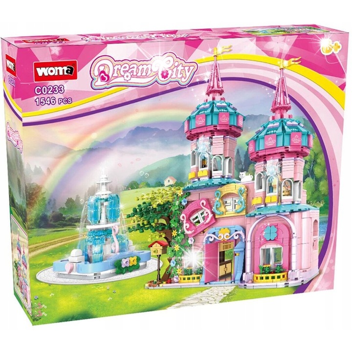 Set de constructie Coil, Castel magic, 1546 elemente, 33,6x15,4x32,7cm, colorat