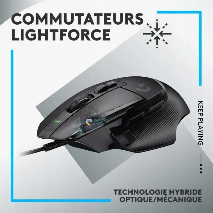 Mouse de gaming, Logitech, G502 X, 13 butoane, cu cablu, negru - eMAG.ro