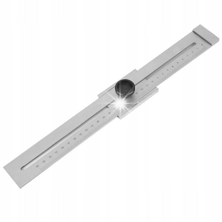 Rigla de marcaj, 0-300mm, 0.1mm, otel carbon, cromat