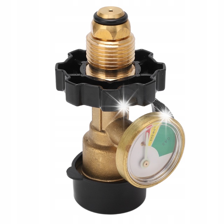 Adaptor pentru butelie de propan, detectare scurgeri, dimensiune compacta, 20-40 lbs