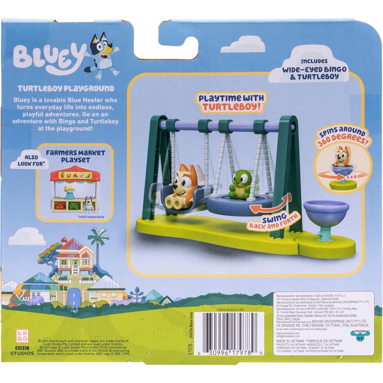 Bluey Hélicoptère Bingo – Figurine 6,3 Cm Articulée, Hélice Tournante, 4 Accessoires Outils, Jouet Préscolaire Dès 3 Ans