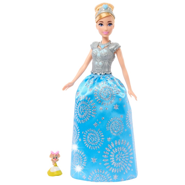 Set Papusi Disney Kopciuszek, 12 accesorii, multicolor