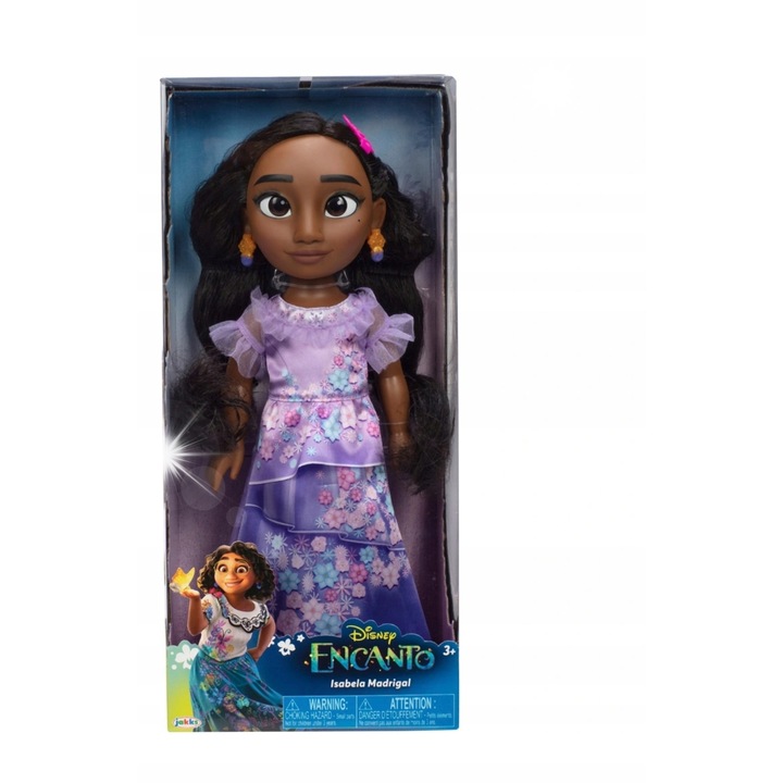 Papusa Disney Encanto, Isabela Madrigal, 35 cm, violet, set cu accesorii