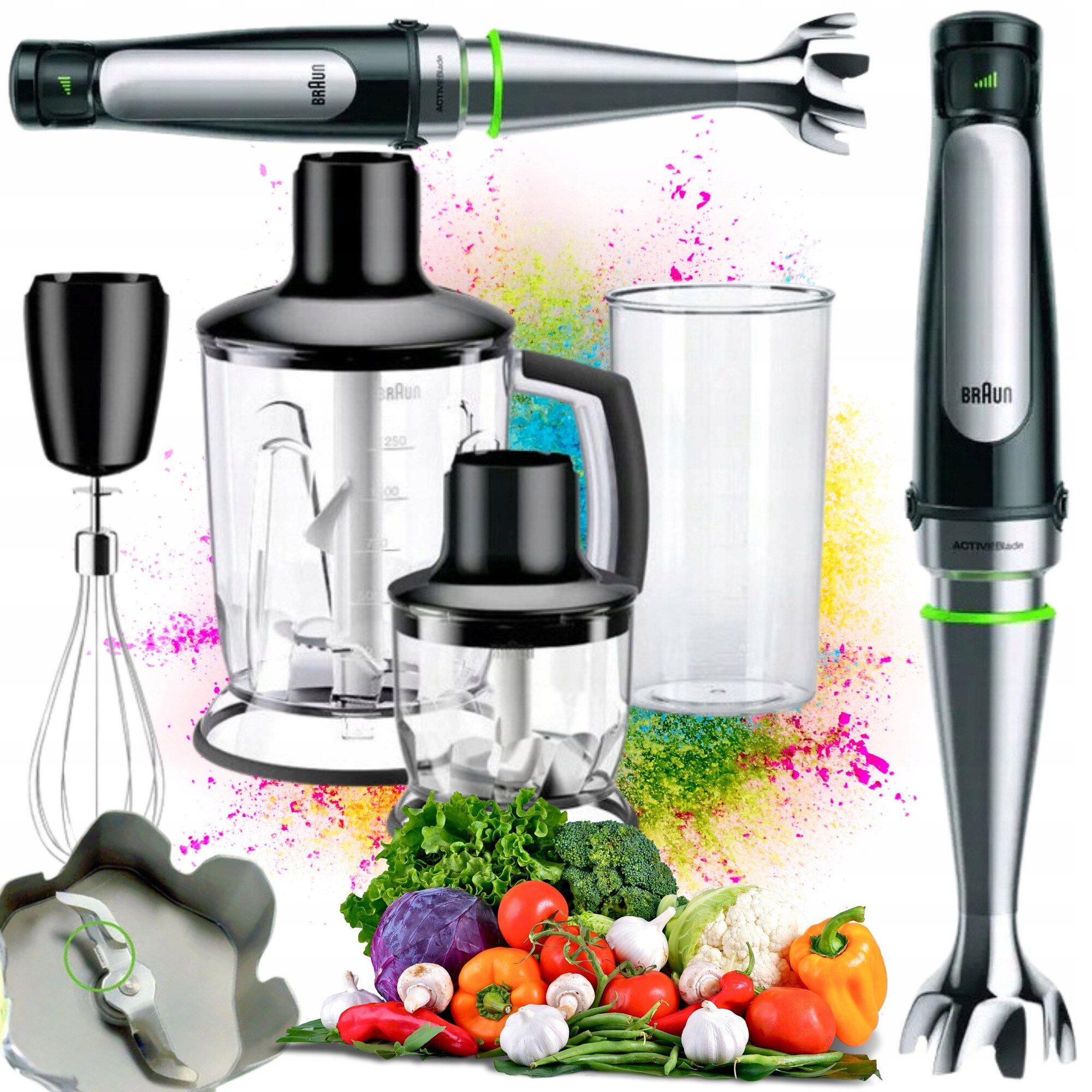 Blender vertical Braun MultiQuick 7, 1000 W, tehnologie