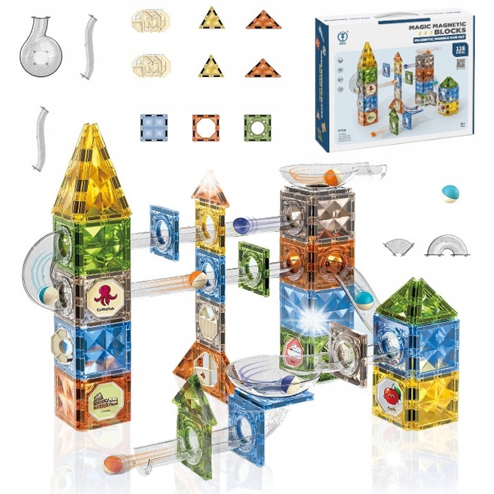 Set de constructie TOR KULKOWY, DK, 128 elemente, multicolor, 37x29x8,5cm