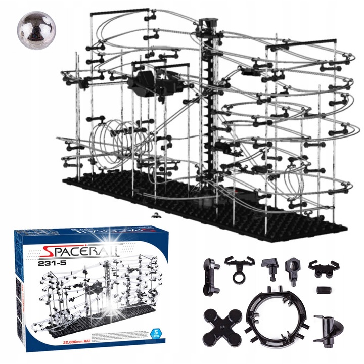 Kulodrom DK golyópálya, 32m, 5 szint, fém, műanyag, 97x37x44cm