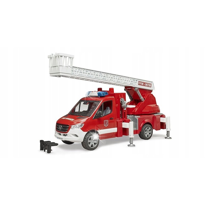 Masinuta Bruder Mercedes-Benz Sprinter, set, 1:16, 45x17x22cm, rosu
