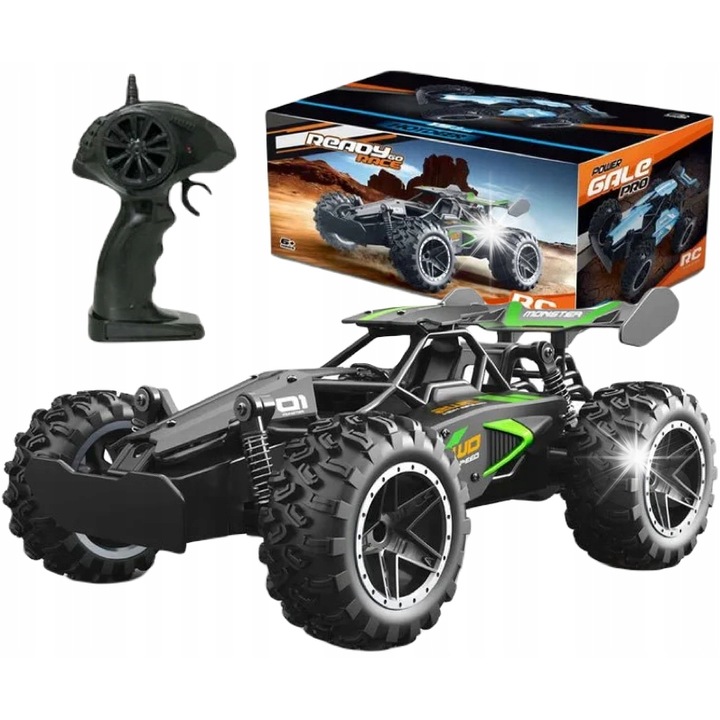 Masina de drift RC, DT, 4x4, acumulator x2, multicolor, set complet