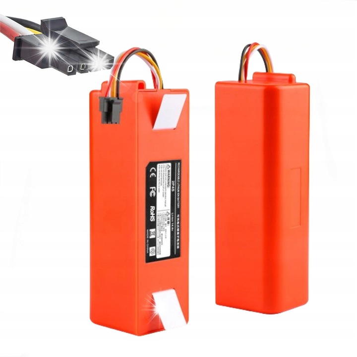 Baterie compatibila cu aspiratoare Roborock BRR-2P4S-5200S, 5200 mAh, litio-jon, 14.4V