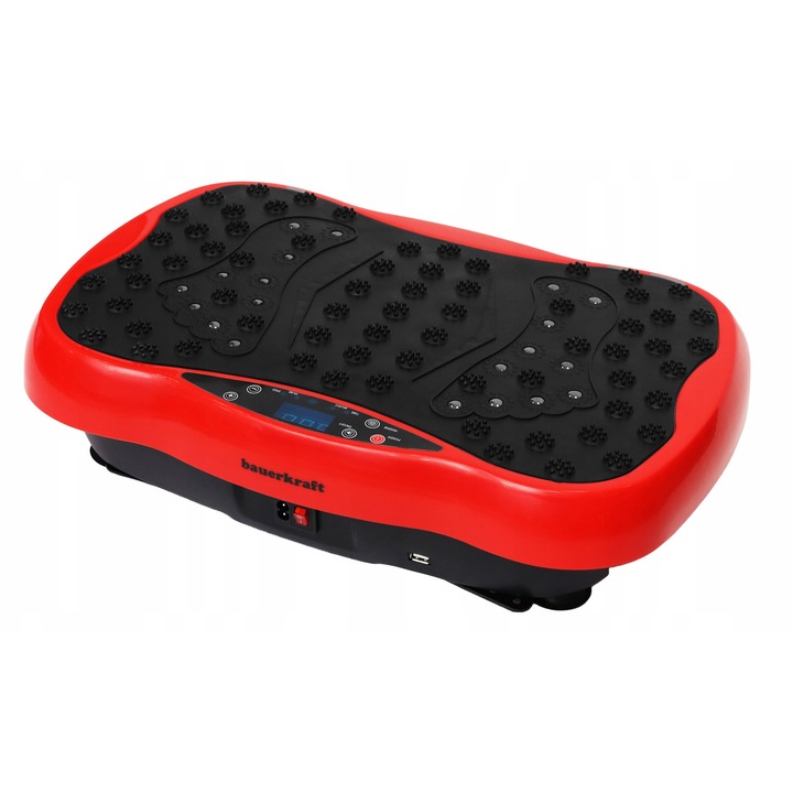 Platforma vibrationala Bauerkraft, 3 programe, 120 viteze, Bluetooth, 10x60cm