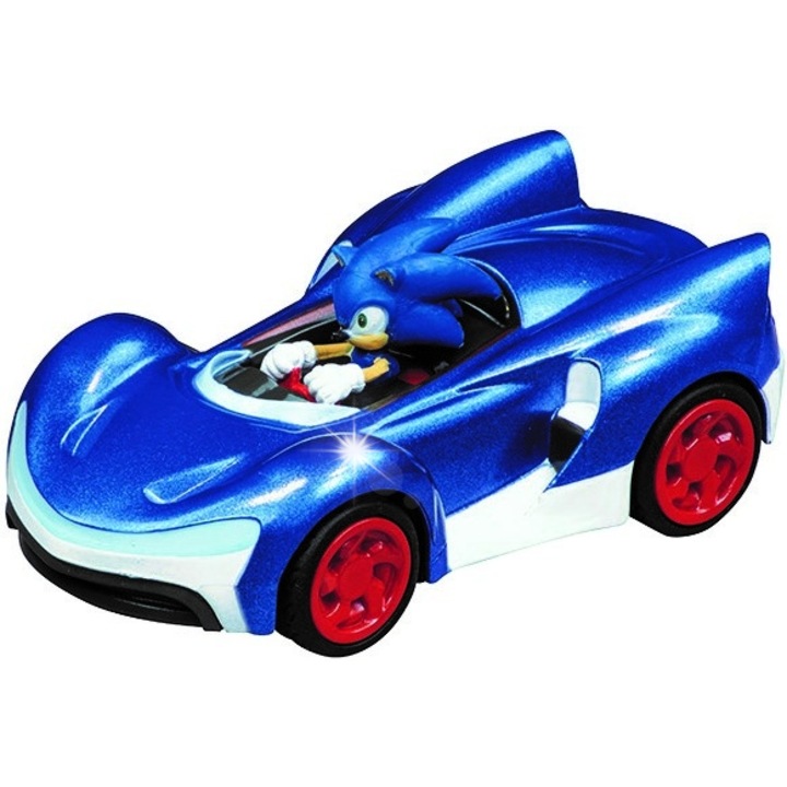 Masinuta Carrera GO!!! Jez Sonic Speed Star 64218, 1:43, albastru, 7,5x4x3,5cm