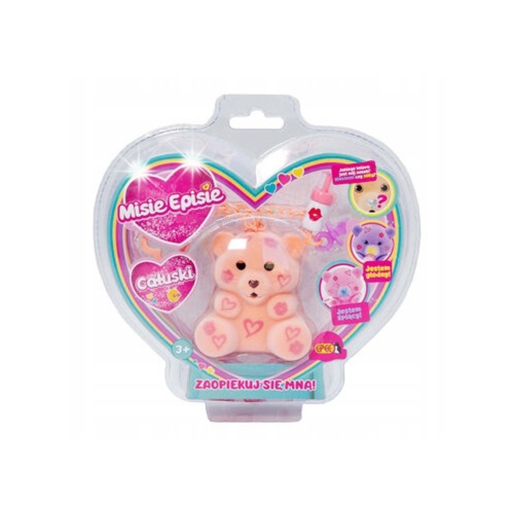 Ursulet interactiv Epee, portocaliu, set cu biberon si suzeta