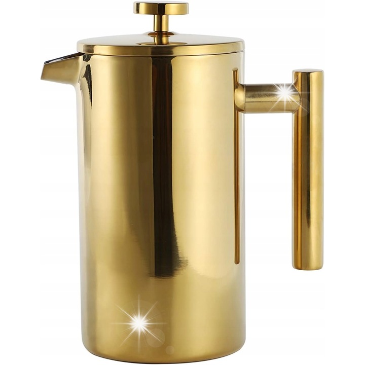 Ceainic Esmeyer, French Press, 1L, inox, negru, 21x10cm
