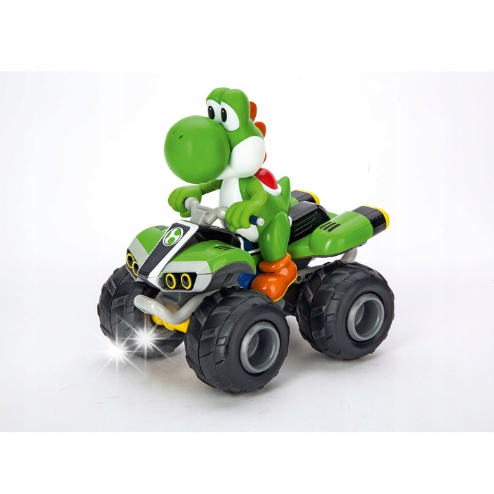 Masinuta RC Carrera Mario Kart Quad 1:20, 9 km/h, negru/rosu, 19,5 cm