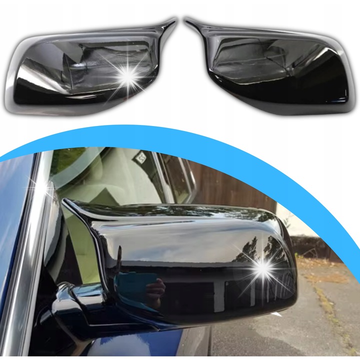 Autó visszapillantó tükör burkolatok, M5, fekete színű, szett BMW E60 E61 03-08-hoz