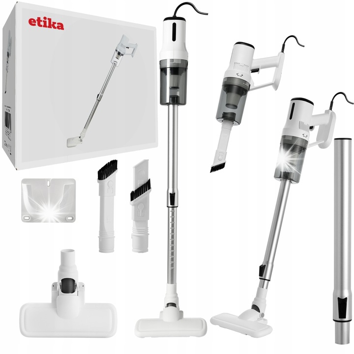 Aspirator vertical fara sac Etika 2 in 1 600W HEPA H13