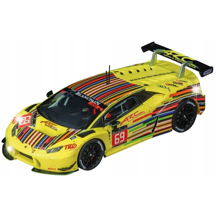 Automacheta Carrera DIGITAL 132 Lamborghini Huracan GT3, világítás, 1:32, 14.5x6.5x3.5cm