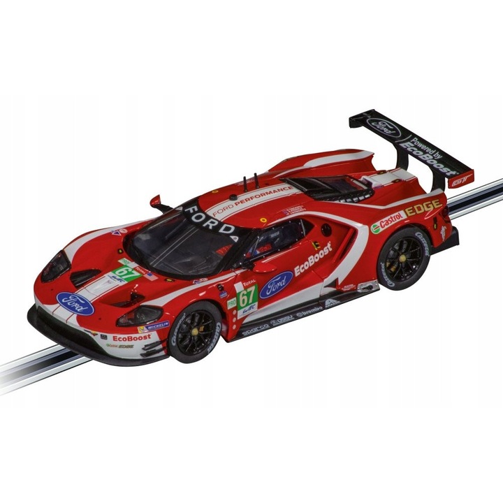 Automacheta Carrera Ford GT Race Car "No.67", 1:32, piros/fehér, 15.5x7x3.5cm