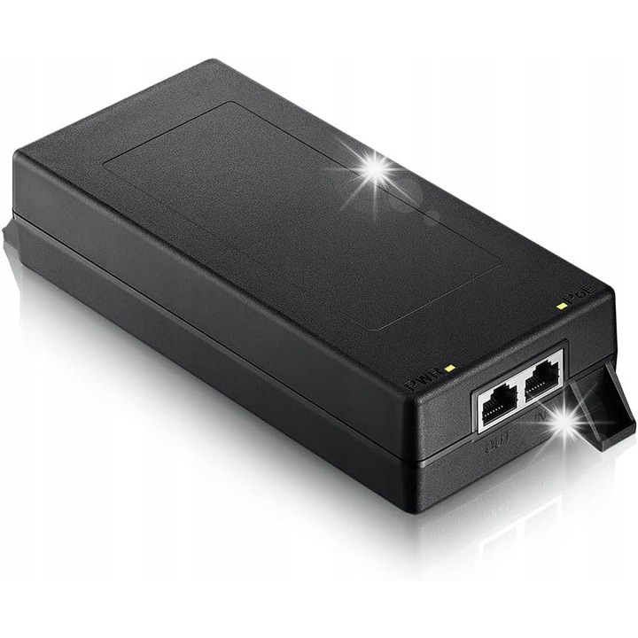 PoE++ инжектор, Zyxel PoE12-90W, 90W, 2 RJ-45 порта, 196.25x80x39.8mm