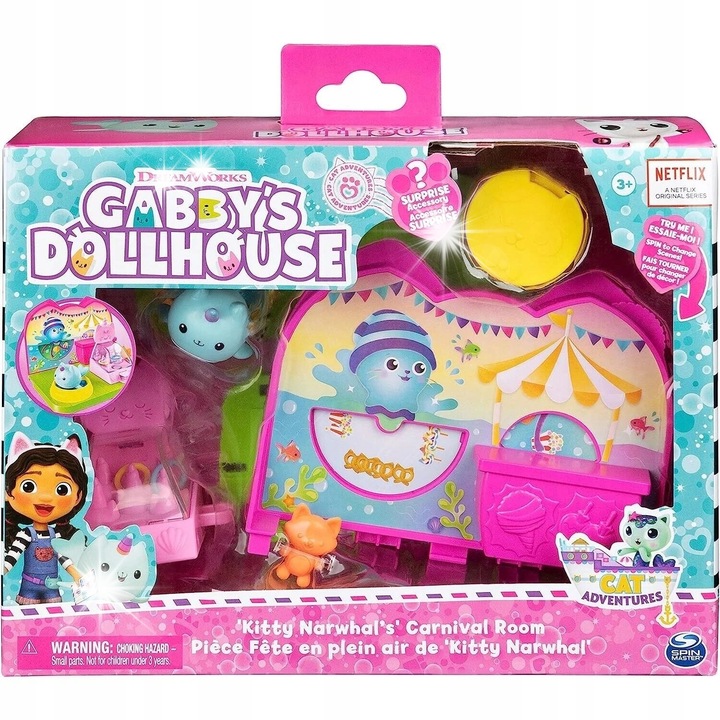 Casuta lui Gabi, Gabby's Dollhouse, Camera Vesela, 6 elemente, multicolor