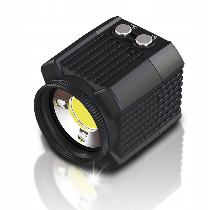 Мини LED лампа за подводно снимане, 60M IPX8, акумулаторна батерия, черна, пълен комплект