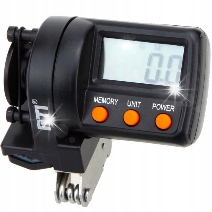 Contor digital pentru fir de pescuit 999,9m, negru, 16x13x4cm, set