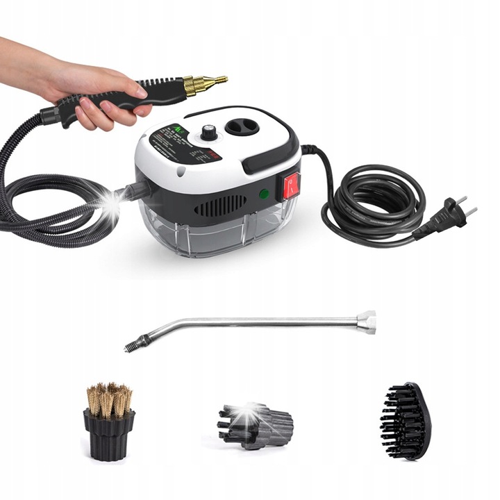 Masina de curatat cu abur 1500W, 3 capete, 229F/105C, 19x15x13cm, portabila