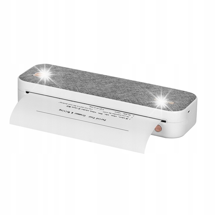 Goodhome A40 mobil hőnyomtató, 2 db 2600 mAh akkumulátor, szürke, 265x80x45mm, USB kábellel és A4-es papírtekercssel