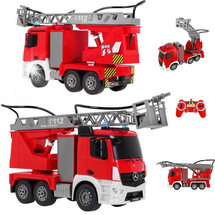 Coil tűzoltóautó, fényeffektusokkal, távirányítós, 466x160x237mm