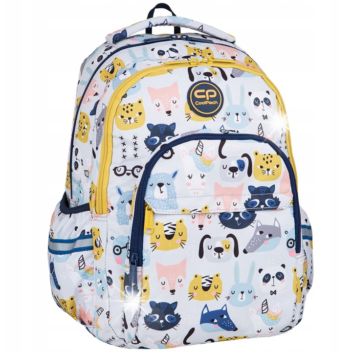 Ghiozdan CoolPack Basic Plus Pucci, 2 compartimente, 46x31x19cm, culoare multicolor