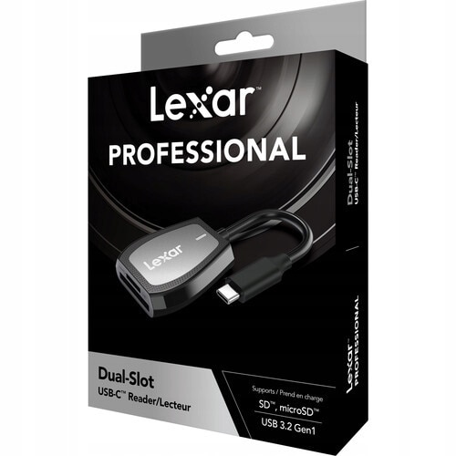 Cititor de carduri profesional USB-C cu dublu slot Lexar