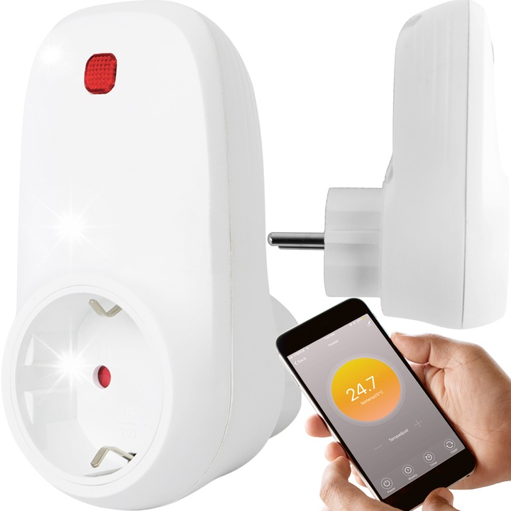 Termostat Wi-Fi, CRONOS HEATERS, 0-45°C, 110x56x78mm