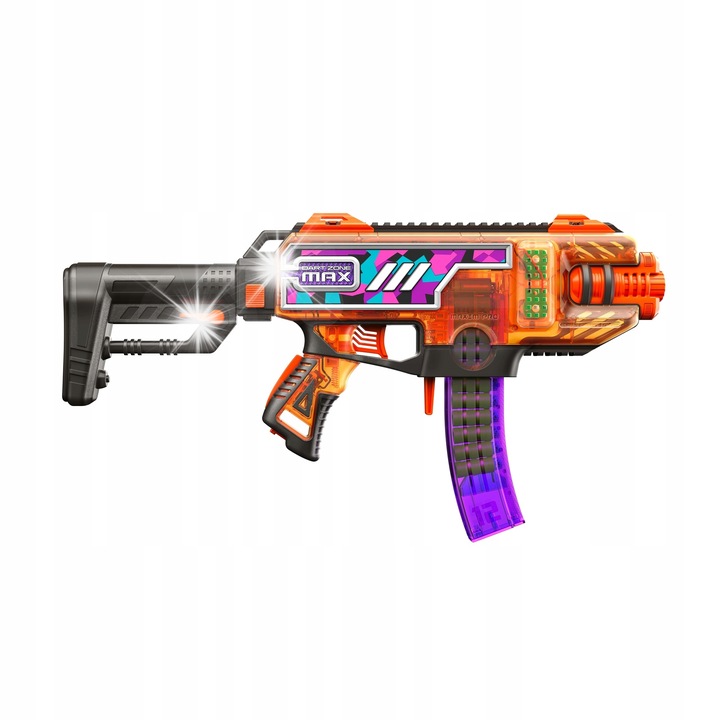 Pistol de jucarie Dart Zone Max Nitroshot+ Maxim Pro, 12 sageti, reglabil, 45m, 9+