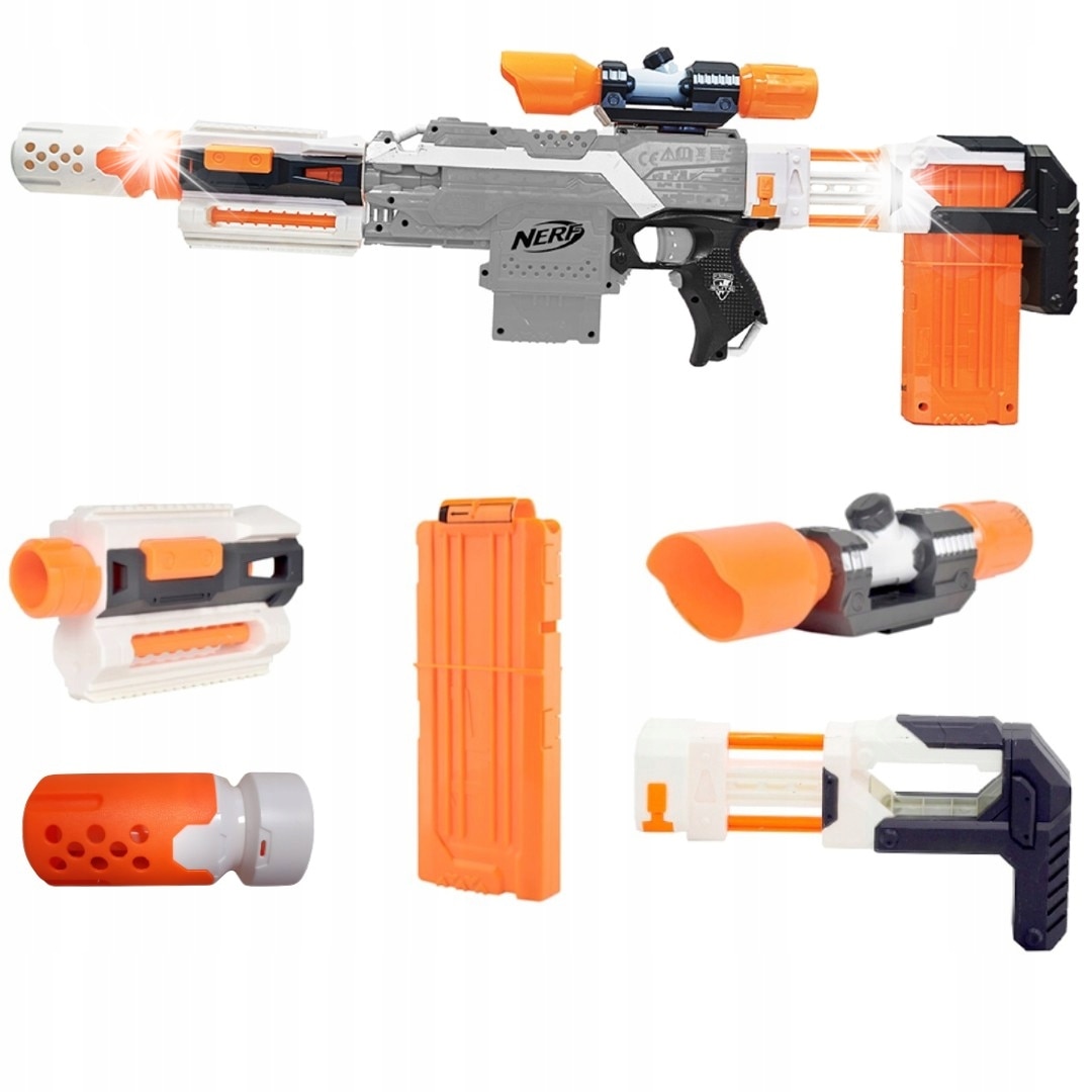 Set accesorii Nerf, Blaster Squad, 5 piese, luneta, coloana