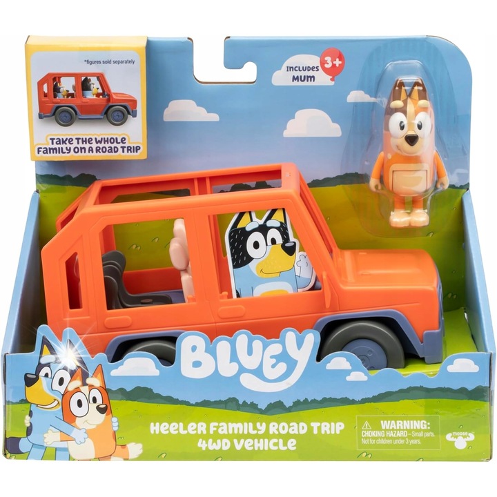 Bluey 4x4 kisautó Chili anyukával, szett, 17661